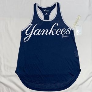 G-lll 4her MLB NY Yankees Navy and White Tank Top. Size Medium. NWT.